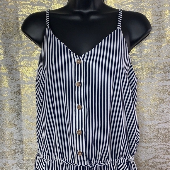 NEON Hart Striped Printed Drawstring Waist Front Button Rompers Size S - Picture 4 of 16